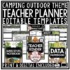 Camping Theme Classroom Decor Teacher Planner Binder Editable Newsletter1