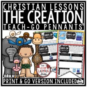 7 Days of Creation Bible Stories Lessons for Kids, Christian Religion Activities