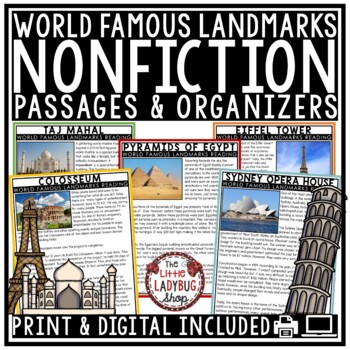 Famous World Landmarks Nonfiction Reading Comprehension Passages and Questions