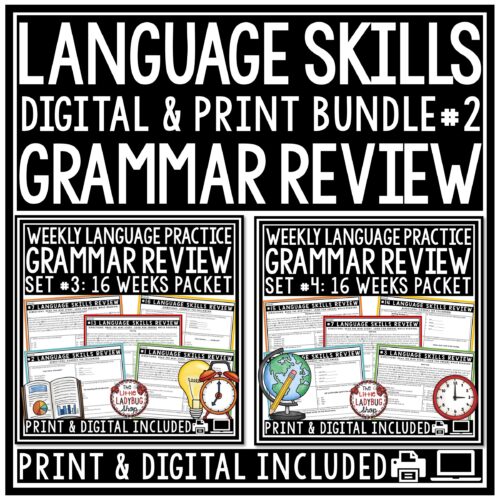 Language Grammar Review Practice Bundle