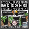 Virtual Meet the Teacher Template Editable: Back to School Modern Tropical Theme