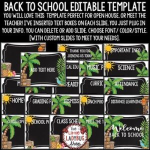 Virtual Meet the Teacher Template Editable: Back to School Modern ...