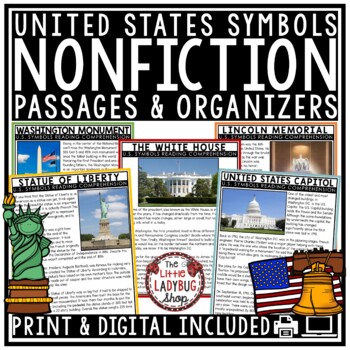 US American Symbols Nonfiction Reading Comprehension Passages 3rd 4th Grade-1