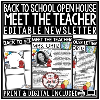 Welcome Back to School Letters Editable Meet The Teacher Newsletter Template-1
