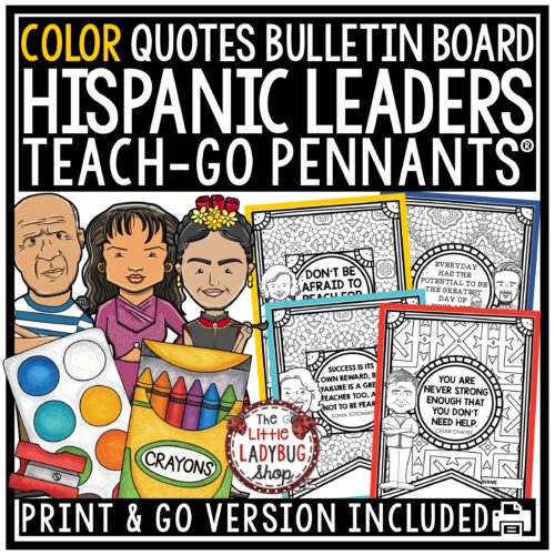 Hispanic Heritage Month Coloring Posters Quotes Bulletin Board
