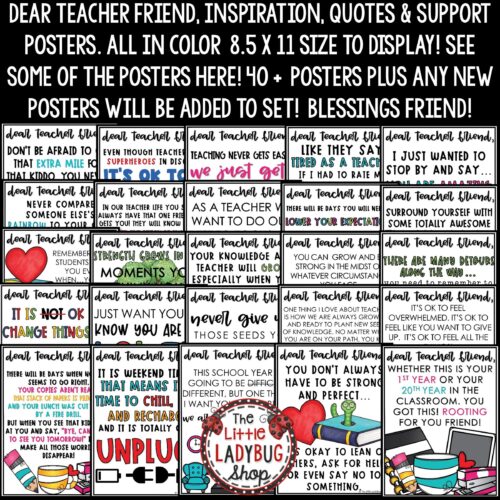 Dear Teacher Inspiration Quote Posters