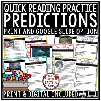 Quick Reading Comprehension Skills- Digital Making Predictions Passages1