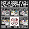 Color By Code Grammar Revise and Edit Activities 3rd 4th Grade