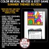 June Summer Color By Code Grammar Revise and Edit Activities