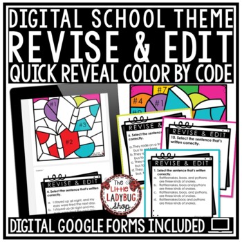 Growing Bundle- Digital Quick Color By Code Revise & Edit for Google Forms1