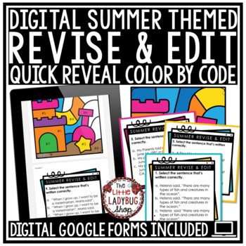 Quick Summer Color By Code Revise & Edit for Google Forms1
