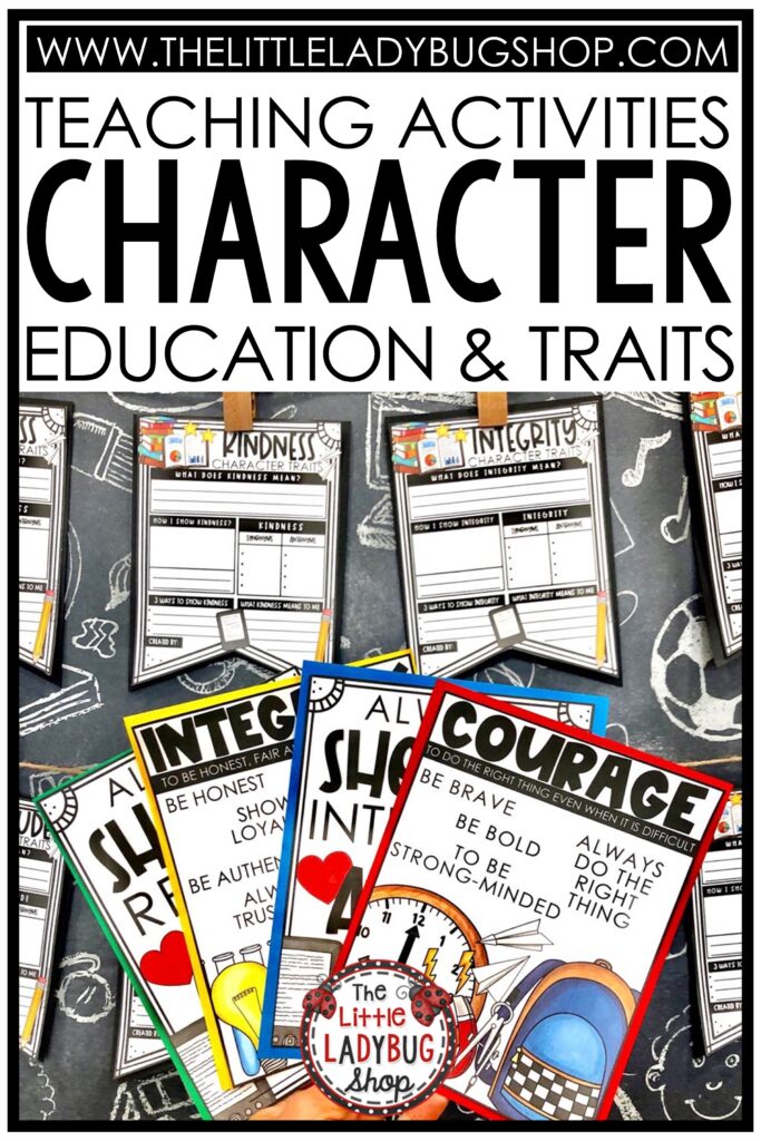 Character Education Traits Posters, Writing Bulletin Board Kindness