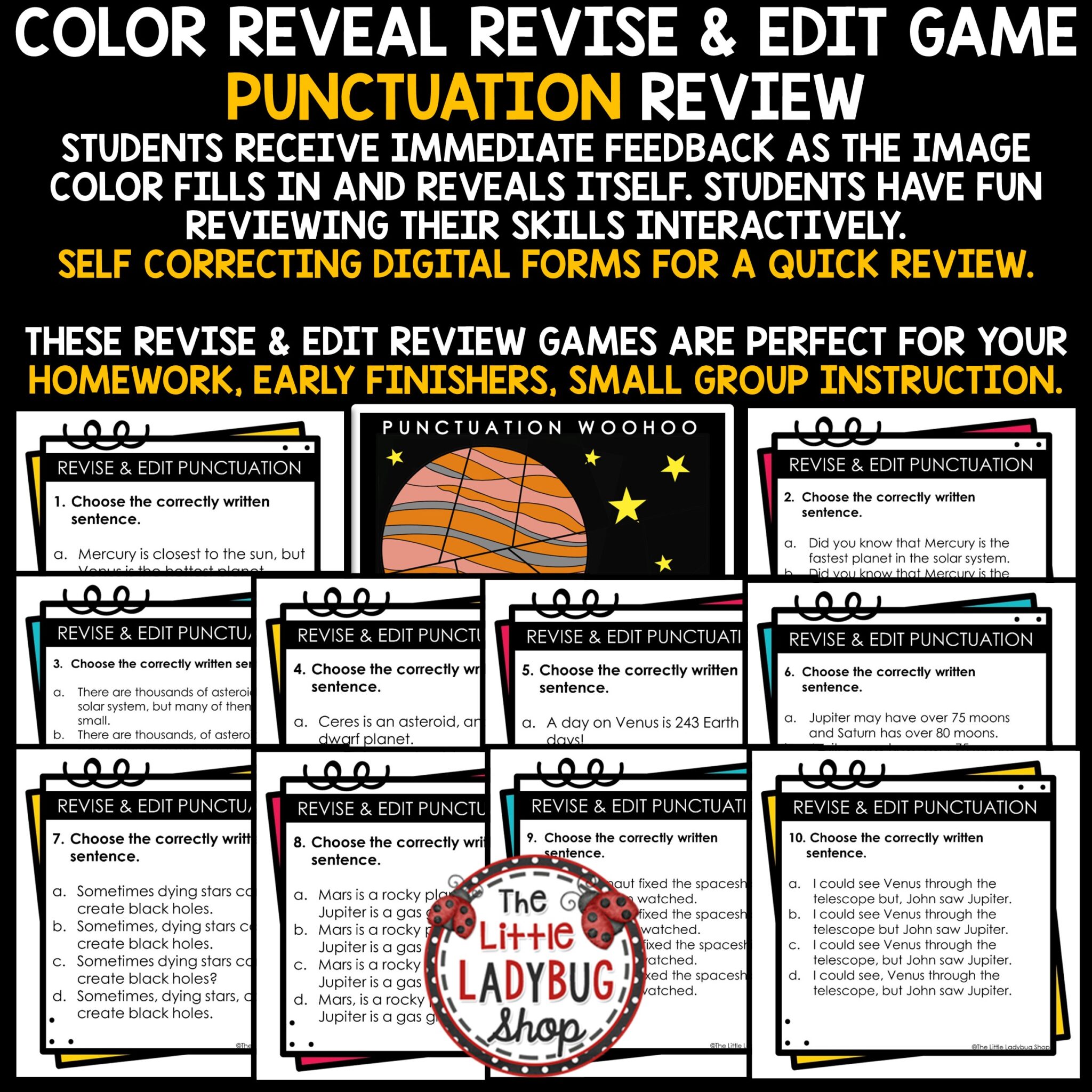 Punctuation Marks Revise and Edit Test Prep Color By Code - The Little ...