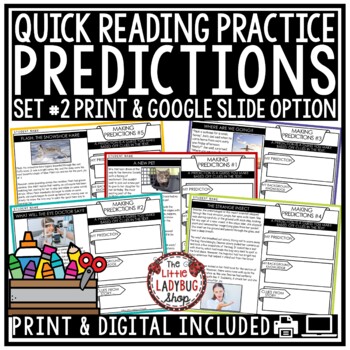 Quick Reading Comprehension Skills Main Idea Passages, Prediction Theme2