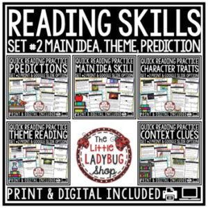 Set #2 Reading Skills Main Idea, Theme, Context Clues, Predictions