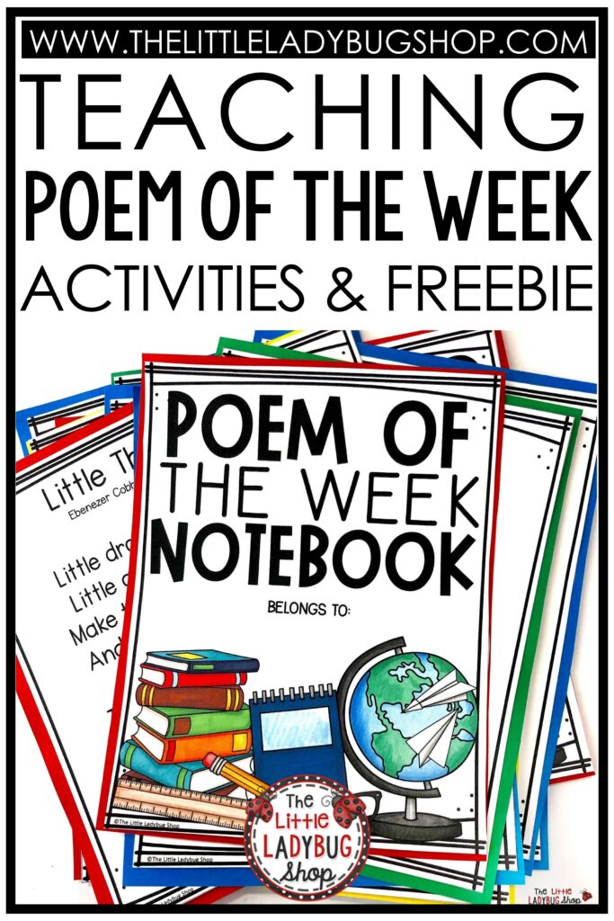 Focused Poetry Poem of the Week Activities for Upper Elementary