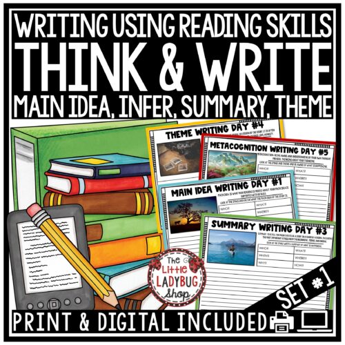 Picture Sentence Writing Process Prompts Think and Write using Reading Skills