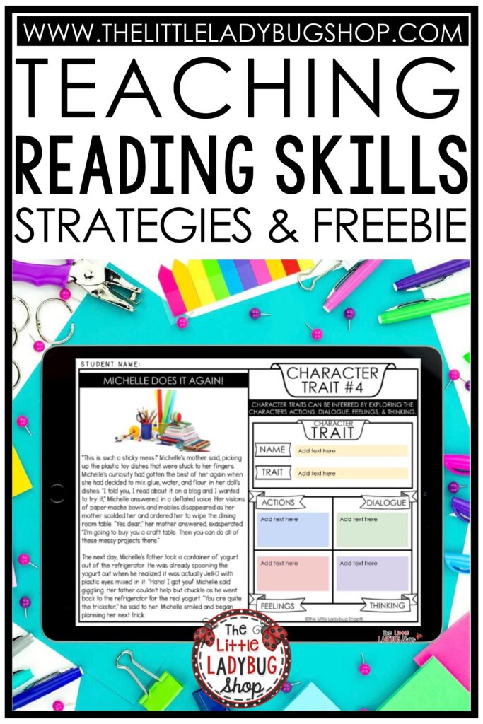 Teaching Reading Skills & Strategies Ideas Plus Freebie