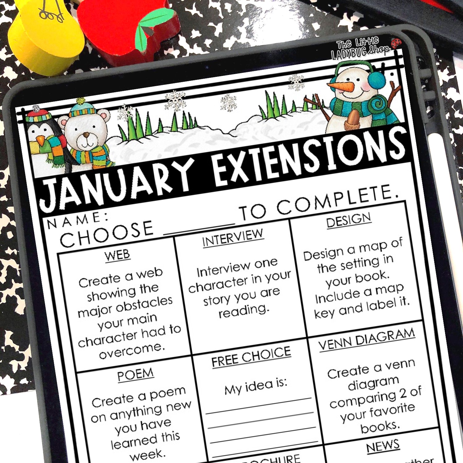Choice Boards & Menus in the Upper Elementary Classroom