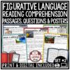 Figurative Language Reading Comprehension Passages and Question 3rd 4th Grade