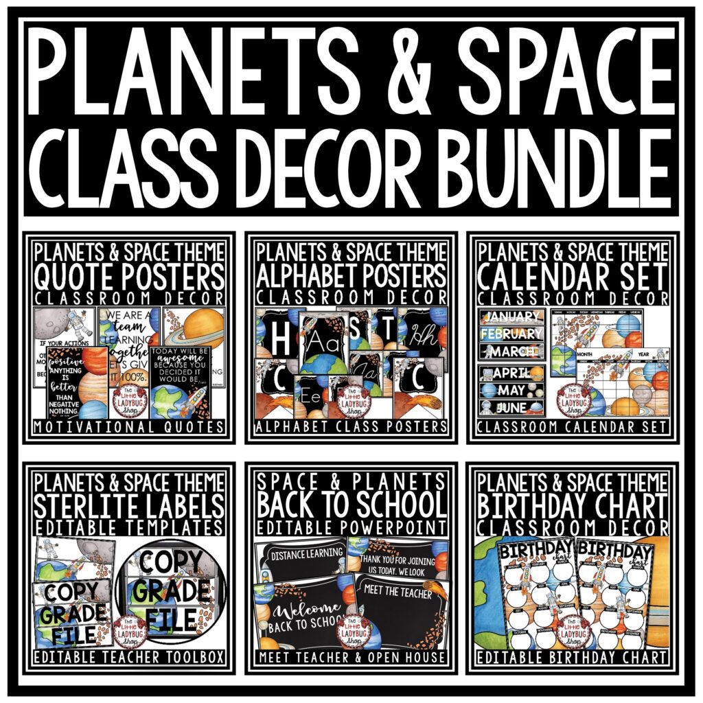 Planets and Space Decor Set