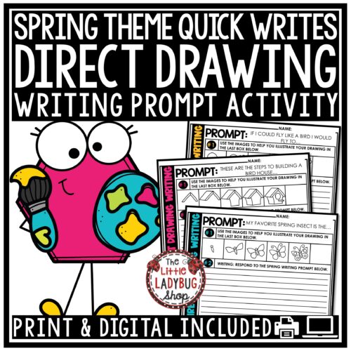 Spring Direct Drawing Writing Prompts 3rd 4th Grade