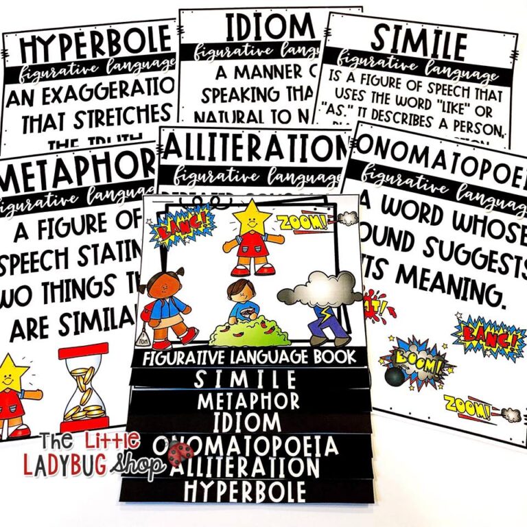 Teaching Figurative Language Activities The Little Ladybug Shop