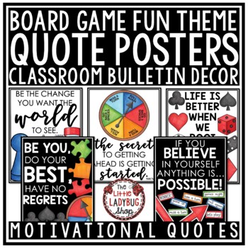 Board Games Theme Classroom Decor Motivational Posters Door & Bulletin Board1