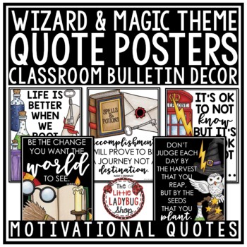 Wizard Magic Theme Classroom Decor Motivational Posters Door & Bulletin Board1