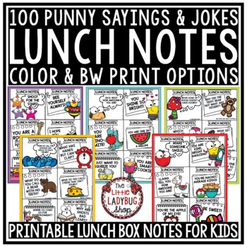 100 Funny Encouraging Punny Sayings & Jokes Lunch Box Notes Back to School-1