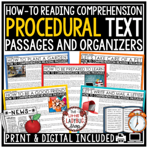 Procedural Text How To Reading Passages 3rd 4th Grade Sequence of Events Stories