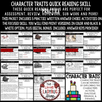 Character Traits Quick Reading Skill