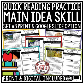 Quick Reading Practice- Main Idea Skill