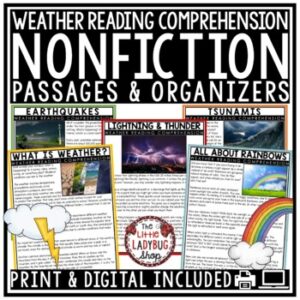 Hazardous Types of Weather and Climate Nonfiction Reading Comprehension Passages