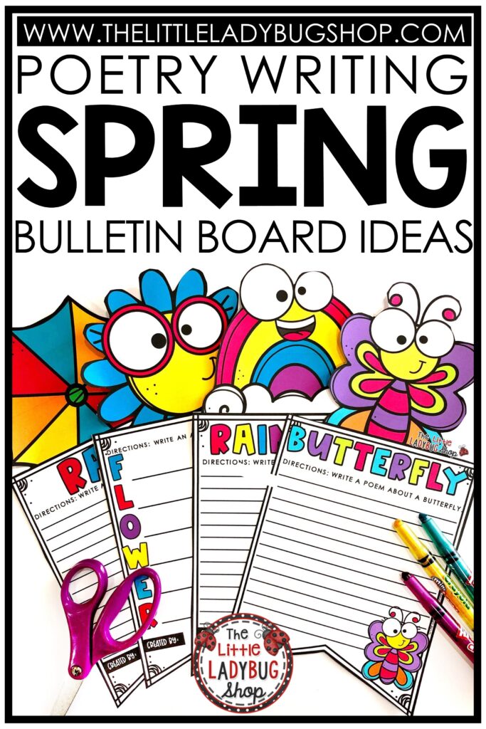 Spring Poetry Bulletin Board Upper Elementary