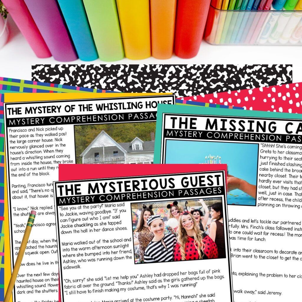 Writing and Reading Mysteries for Comprehension 3rd and 4th Grade
