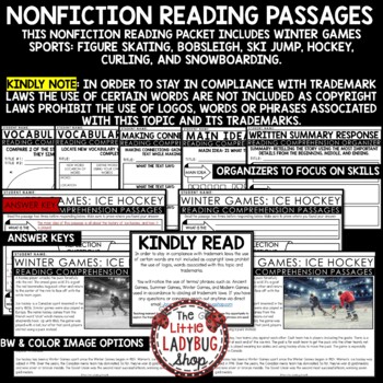 Winter Games Nonfiction Reading Comprehension Passages and Question - 3