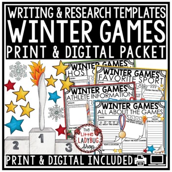 Winter Games Writing Research February Activities Medal Tracking-1