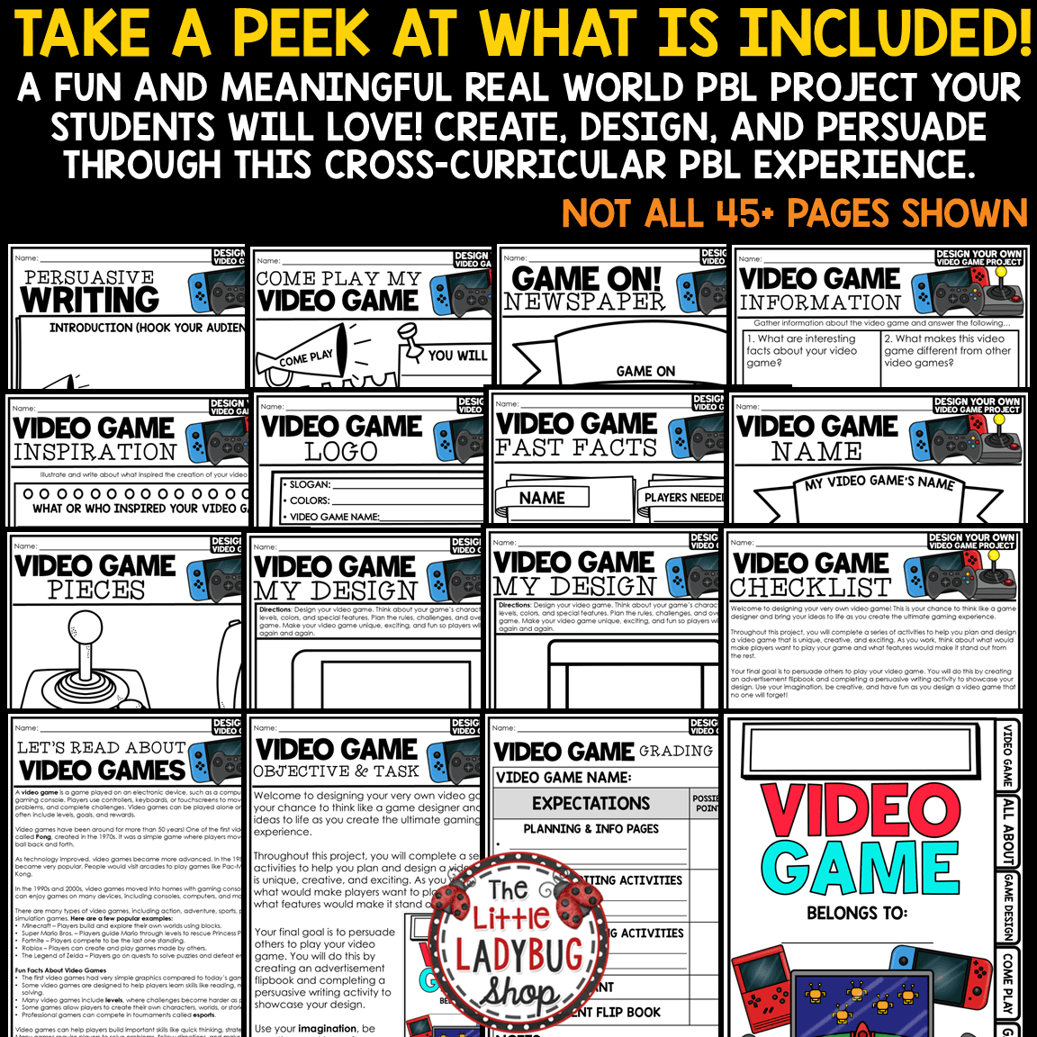 Real World PBL Create Design a Video Game Fun End of Year Project Based Learning