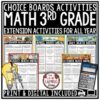 Extensions Math 3rd Grade Menus Choice Boards Early Fast Finishers Activities-1