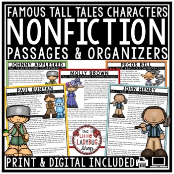 Sports Athletes Insects, Tall Tales Nonfiction Reading Comprehension Passages-3