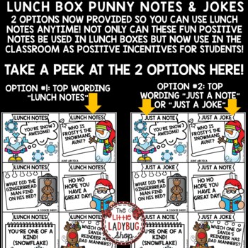 Winter Christmas Student Gift Jokes Lunch Box Notes Encouraging Punny Sayings-3