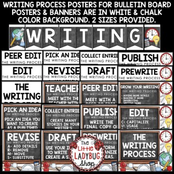 Writing Process Poster Clip Anchor Chart Bulletin Board ELA Classroom Decor-2