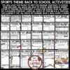 50% OFF Sports Theme First Week Back To School Activities 4th Grade-2