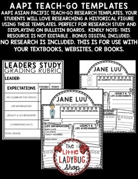 Asian American & Pacific Islander Heritage Month Biography Graphic Organizers-3
