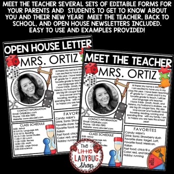 Board Games Meet the Teacher Newsletter Template Editable Back to School Letter-3
