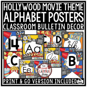 Hollywood Red Carpet Night Theme Classroom Décor Bundle Movie Star Cinematic