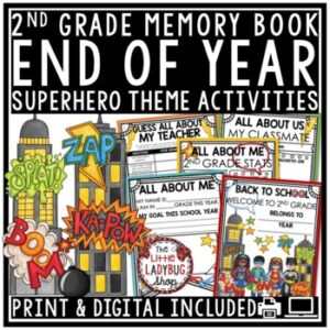 Superhero Back to School Activities 2nd Grade All About Me Beginning of the Year-1