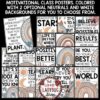 Boho Motivational Posters Bulletin Board