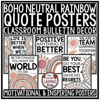 Boho Motivational Posters Bulletin Board